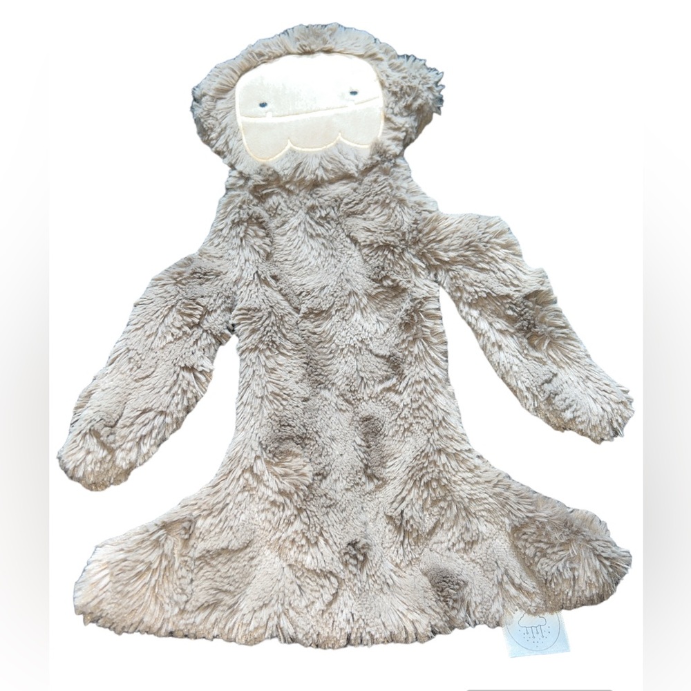Slumberkins 14" Bigfoot Yeti Snuggler Lovey Blanket Plush Brown